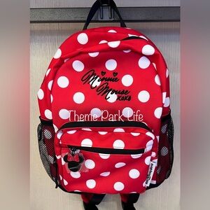 Disney Parks Minnie Mouse Polka Dot Headband Holder Red Mini Backpack NEW